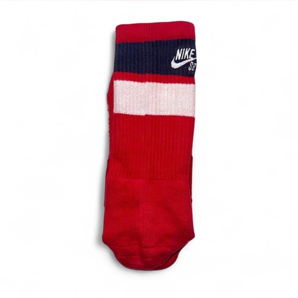 Nike SB Youth Dri-FIT Crew Socks Red Navy White EUC LG